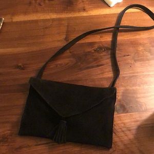 Suede crossbody